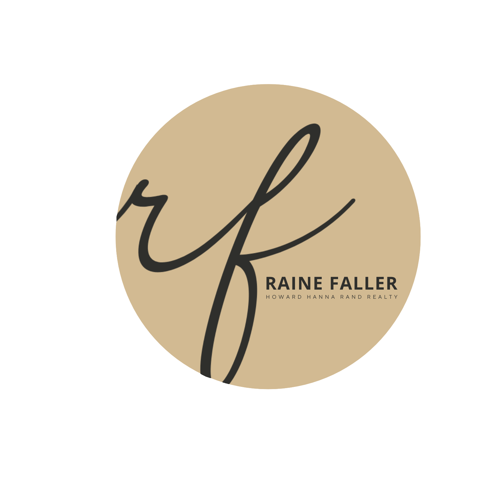 Raine Faller Round Logo 2025 (Gold on Transparent)